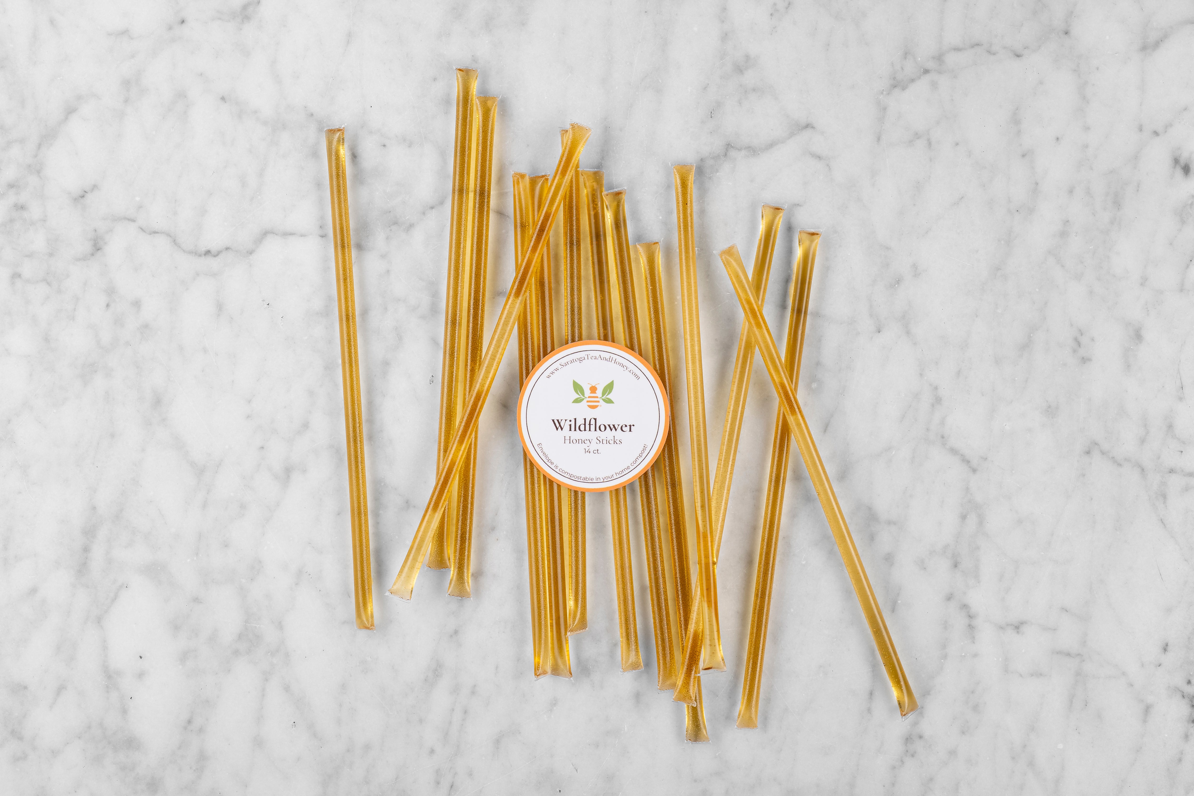 display of giftable wildflower honey sticks