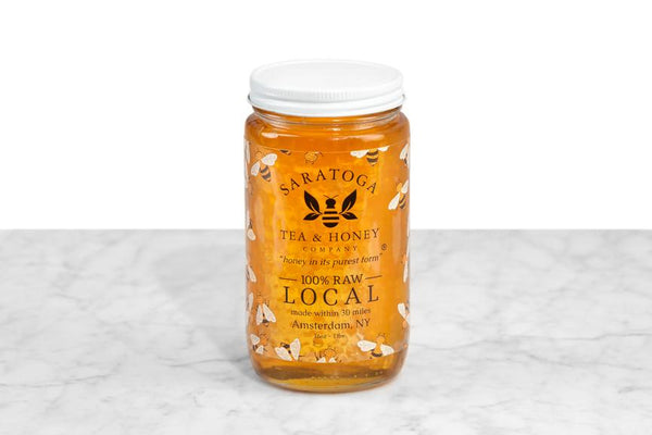 Shop Local Raw Honeycomb - 16oz Jar of Honey Soaked Honeycomb – Saratoga  Tea & Honey Co.